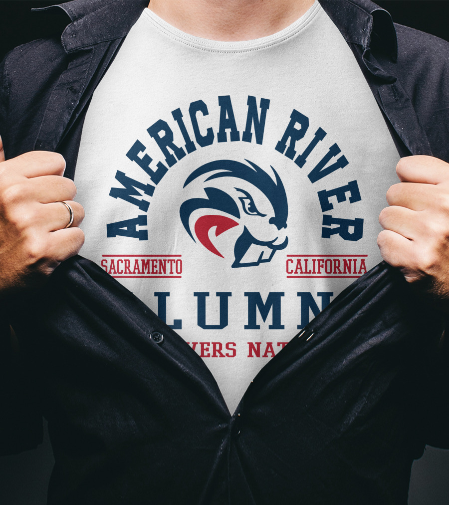 American River Alumni Sacramento California Beavers Nation T-Shirt
