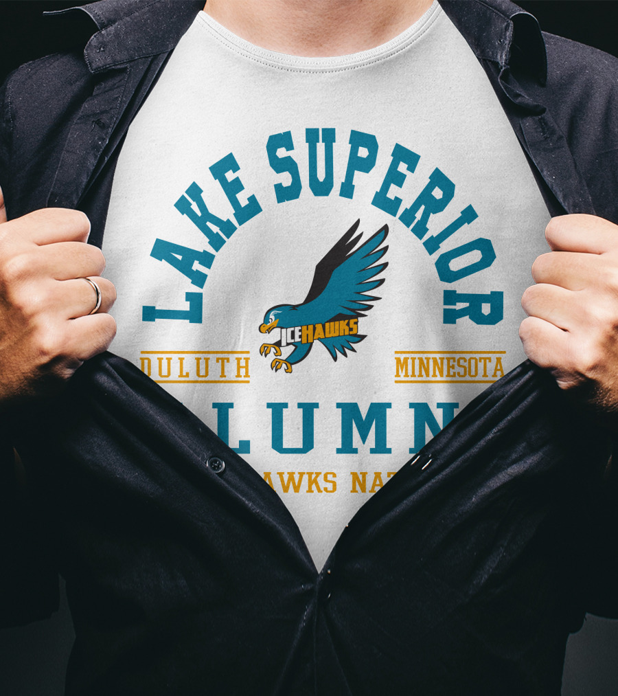 Lake Superior Alumni Duluth Minnesota Icehawks Nation T-Shirt