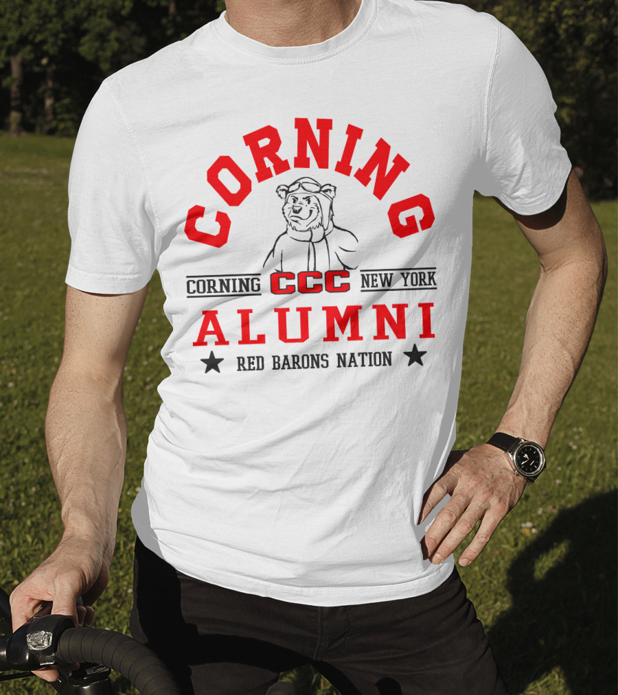 Corning New York CCC Alumni Red Barons Nation T-Shirt