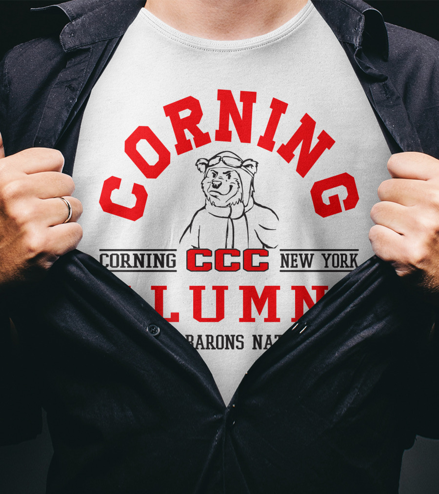 Corning New York CCC Alumni Red Barons Nation T-Shirt