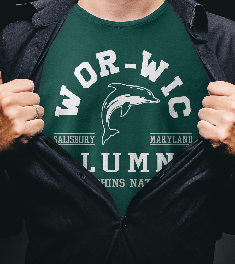 Wor-Wic Alumni Dolphins Nation Salisbury Maryland T-Shirt
