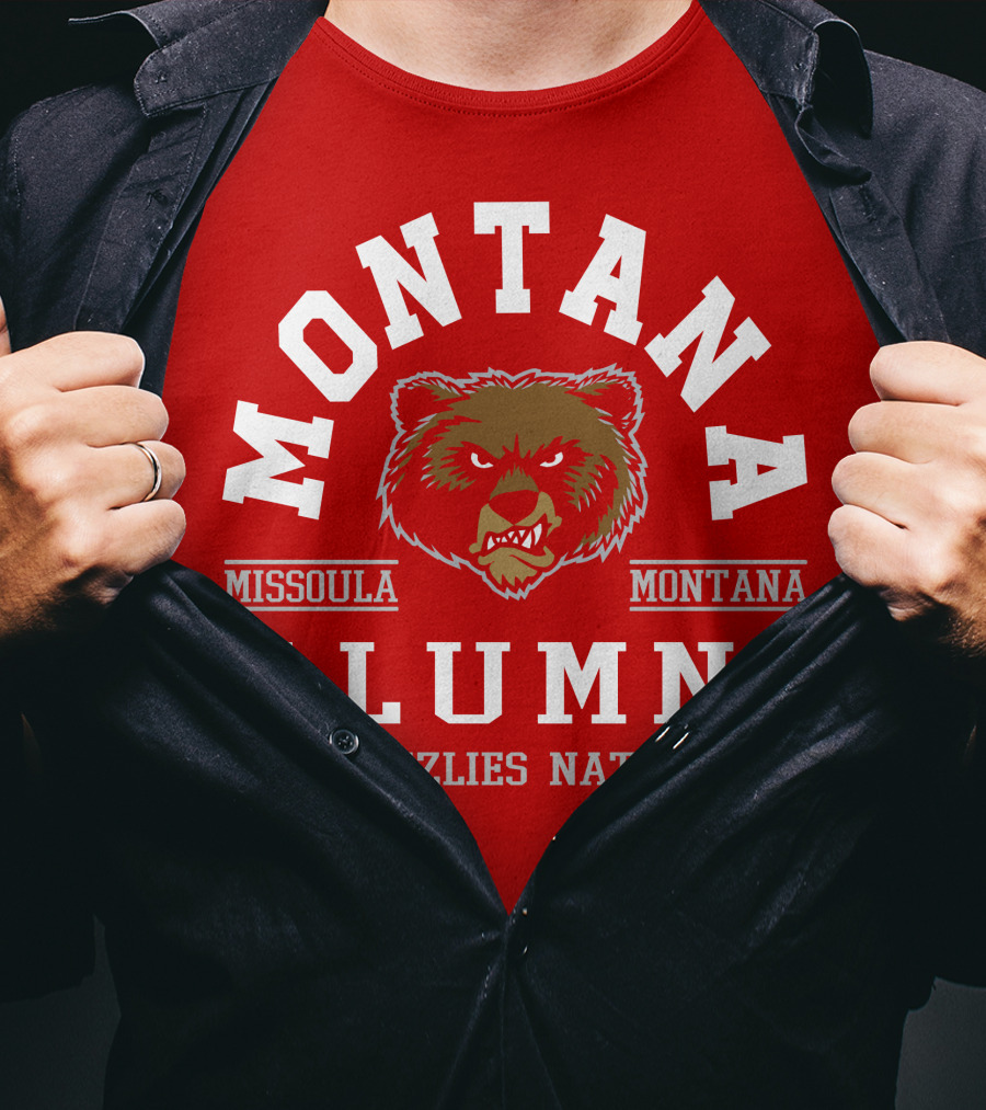 Montana Alumni Missoula Grizzlies Nation Bear T-Shirt