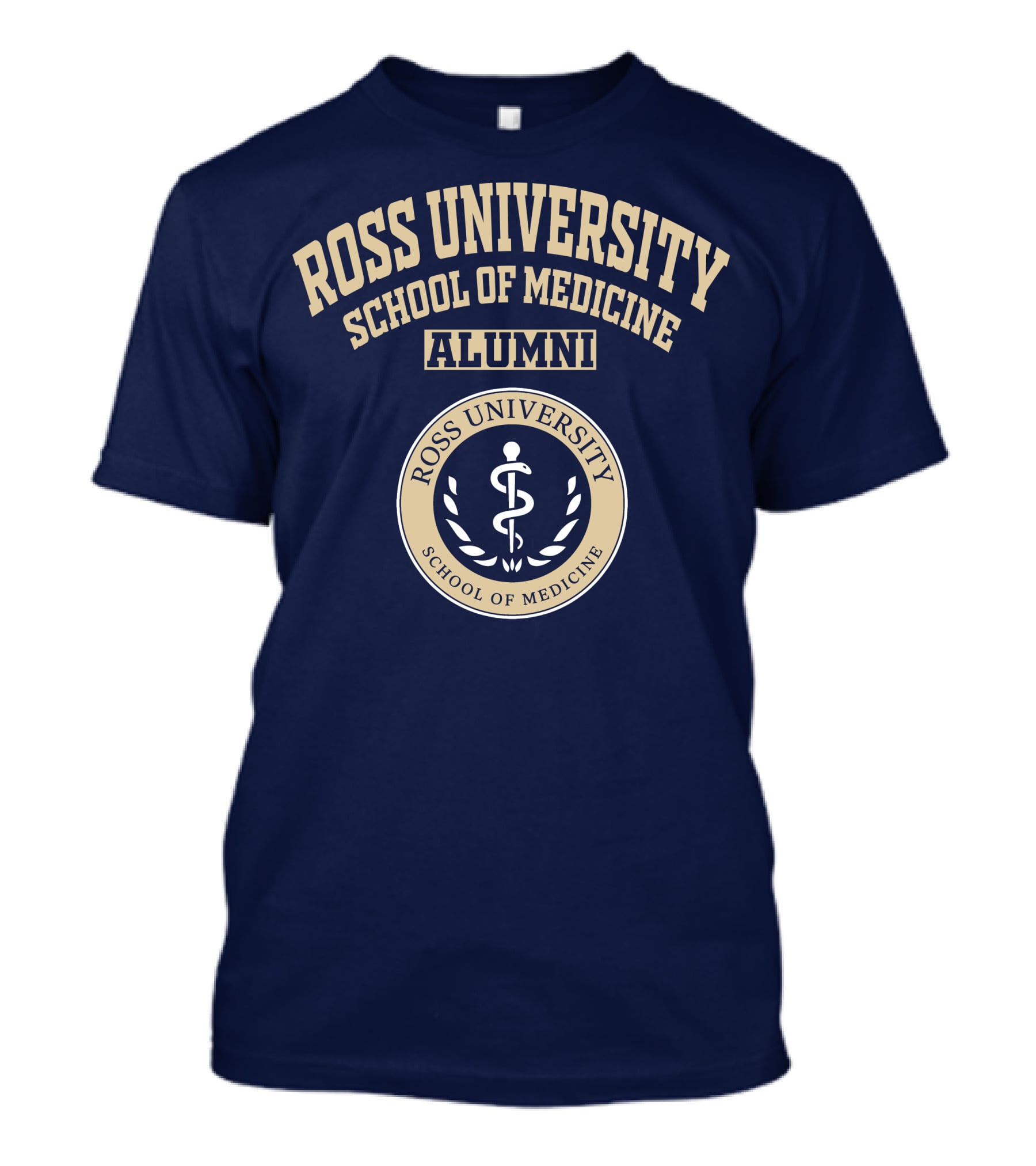 Ross University School Of Medicine Alumni Emblem With Caduceus T-Shirt
