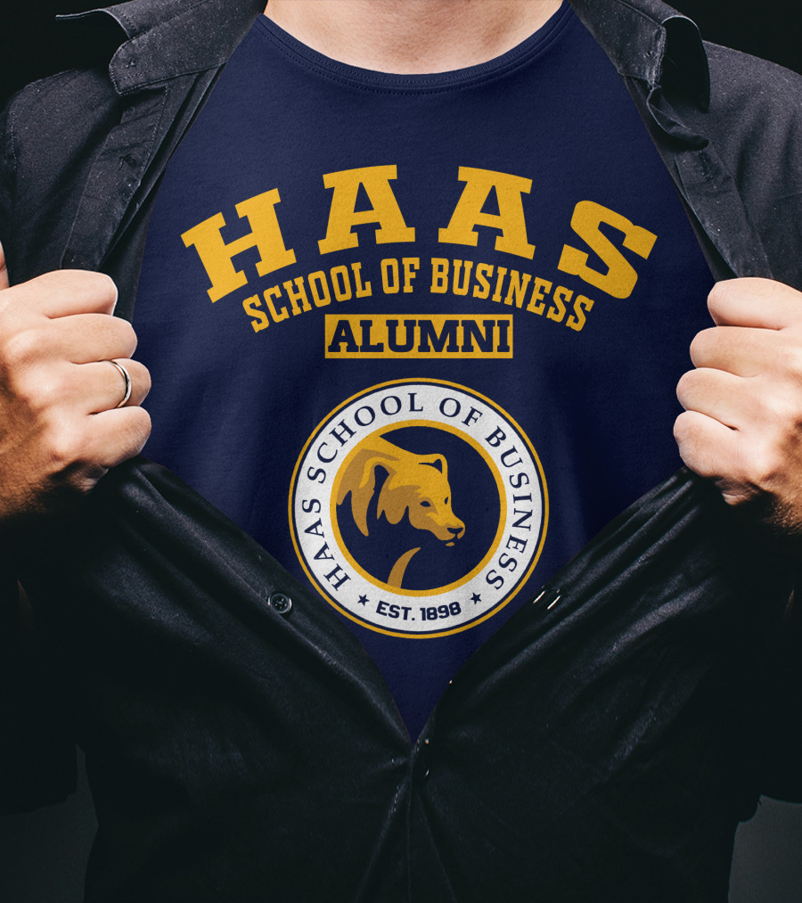 Haas School Of Business Alumni Est. 1898 Bear Emblem T-Shirt