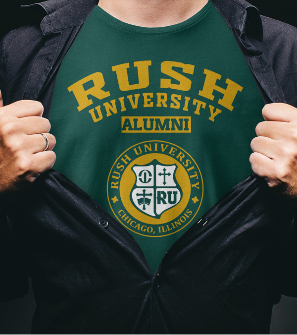 RUSH University Alumni Chicago Illinois Crest T-Shirt