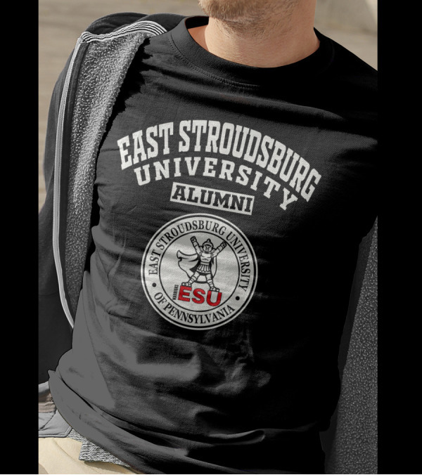 East Stroudsburg University Alumni Seal With Warrior ESU Of Pennsylvania T-Shirt