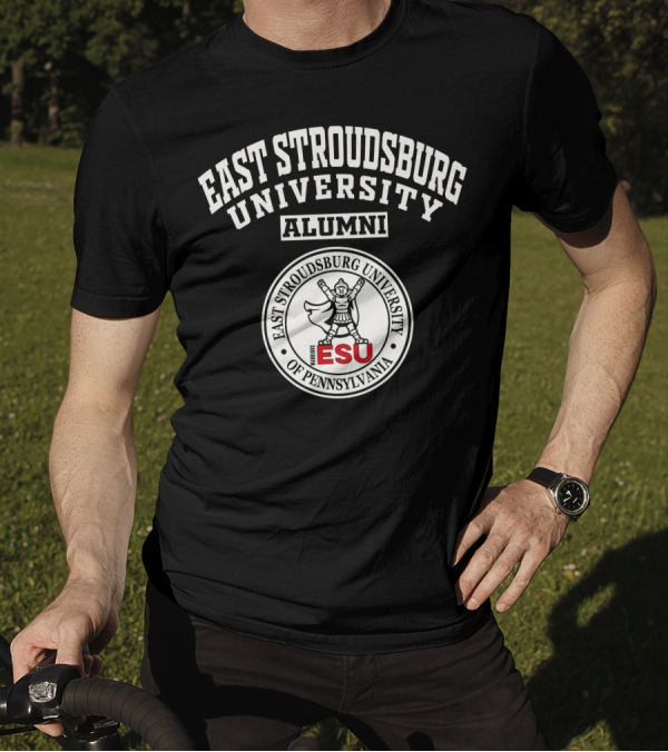 East Stroudsburg University Alumni Seal With Warrior ESU Of Pennsylvania T-Shirt