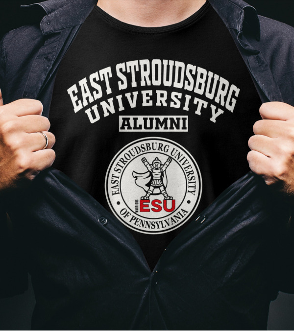 East Stroudsburg University Alumni Seal With Warrior ESU Of Pennsylvania T-Shirt