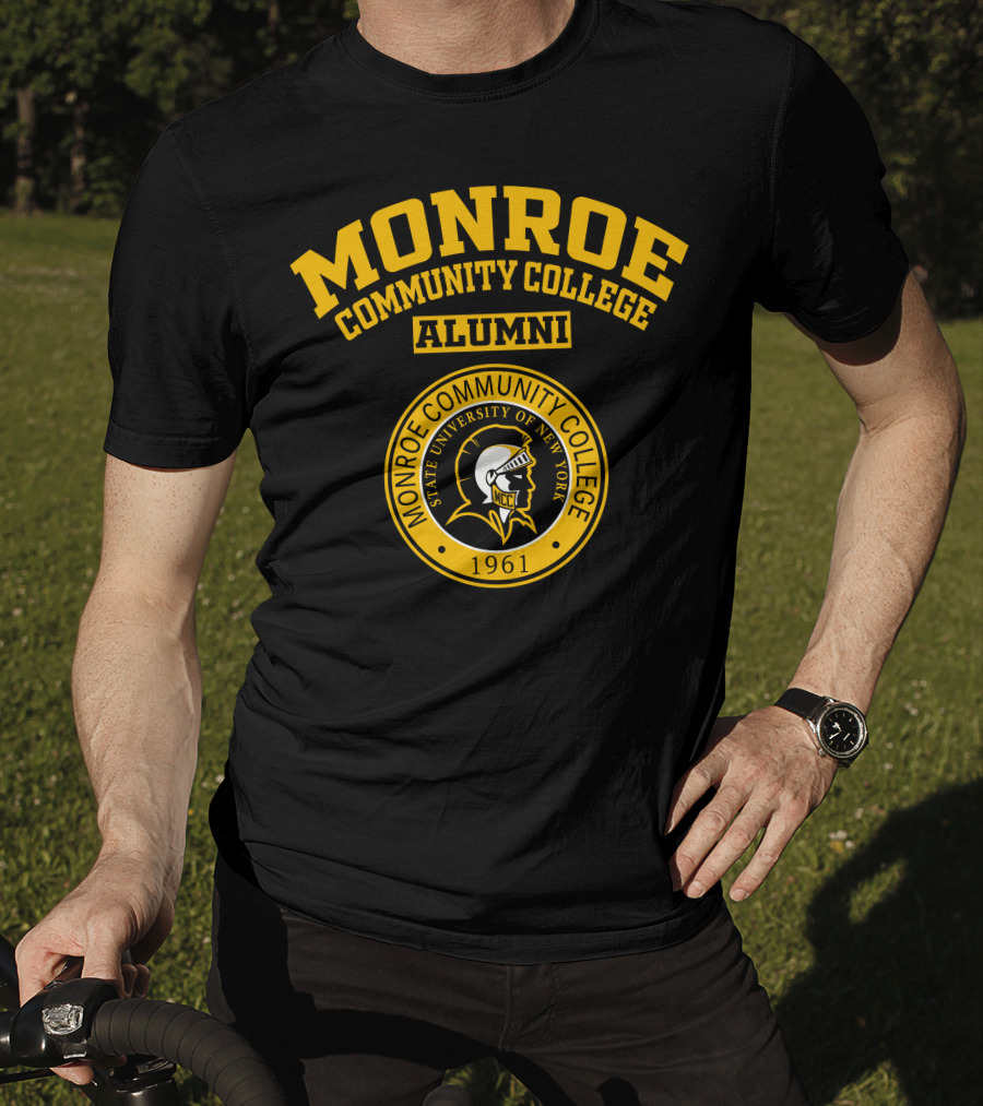 Monroe Community College Alumni State University Of New York 1961 MCC Spartan Emblem T-Shirt