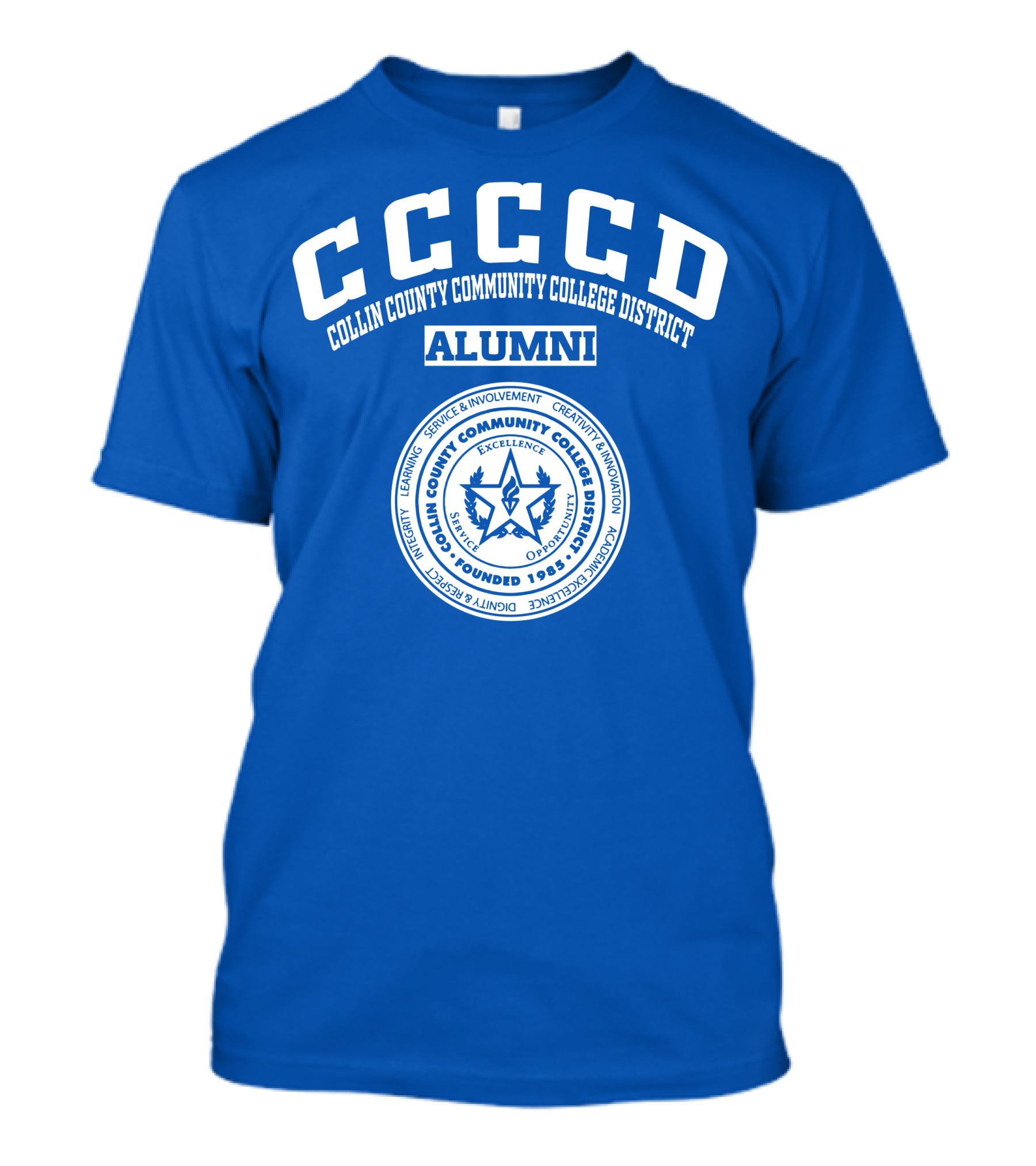 CCCCD Collin County Community College District Alumni Seal 1985 Excellence Opportunity T-Shirt