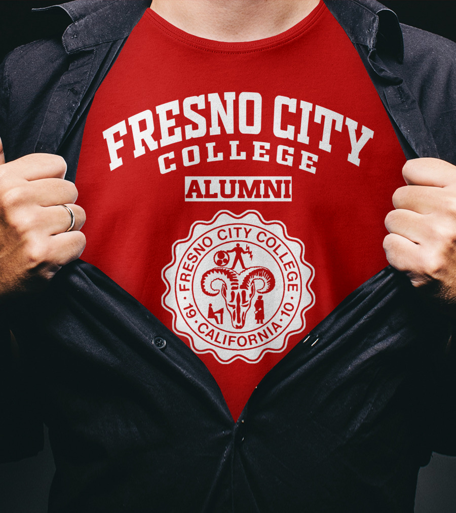Fresno City College Alumni California Seal With Ram T-Shirt