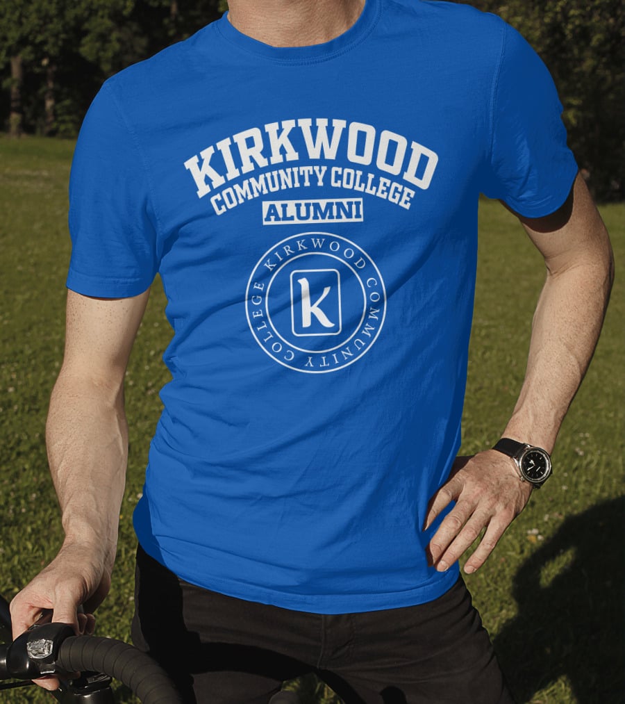 Kirkwood Community College Alumni K Blue Circle T-Shirt
