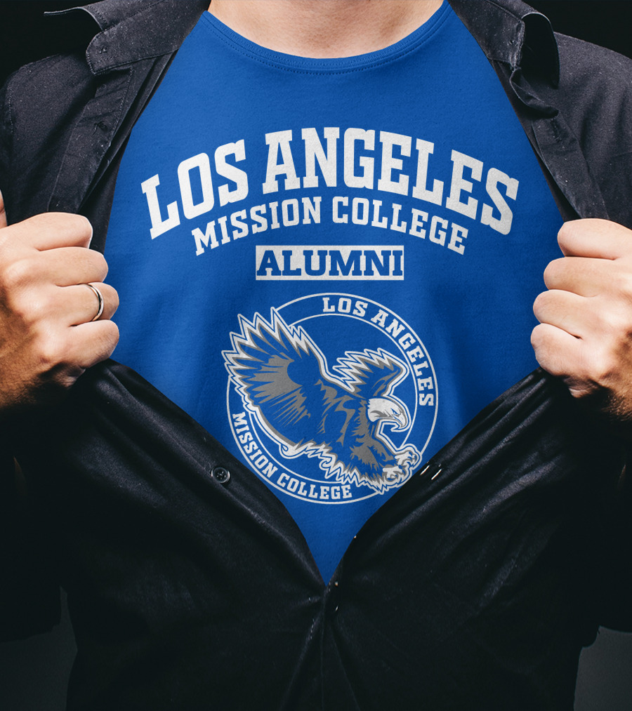 Los Angeles Mission College Alumni Eagle Logo Blue T-Shirt