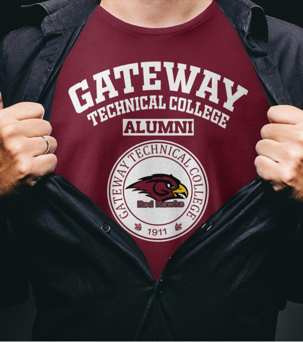 Gateway Technical College Alumni Red Hawks 1911 T-Shirt
