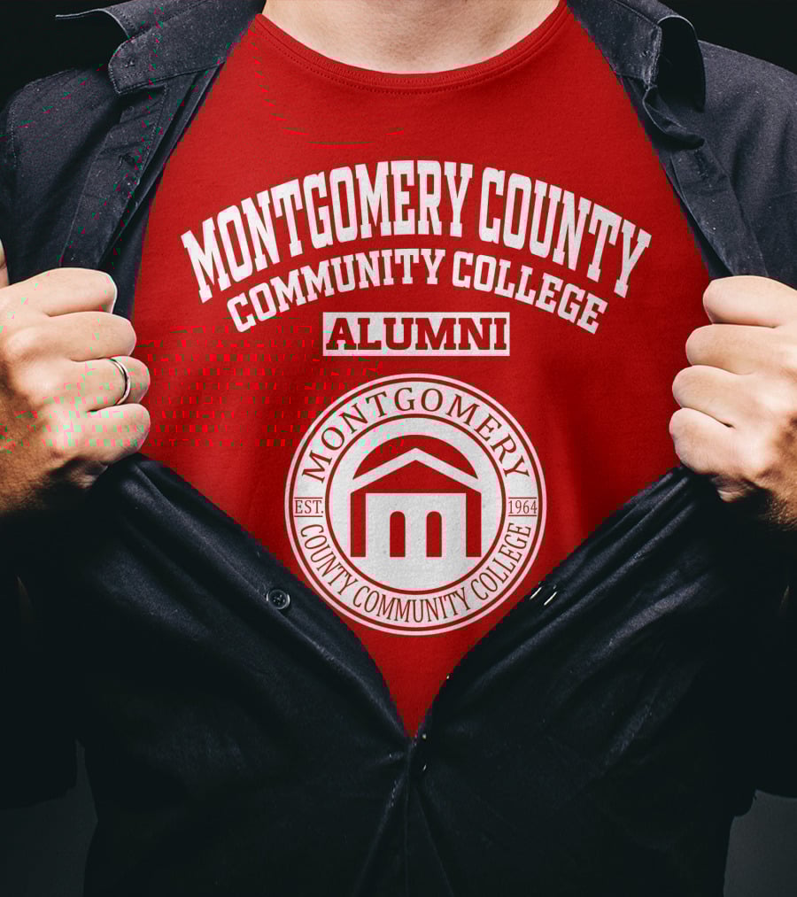Montgomery County Community College Alumni EST 1964 Red Seal T-Shirt