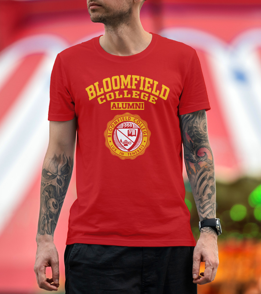 Bloomfield College Alumni 1868 Lux In Tenebris Emblem T-Shirt