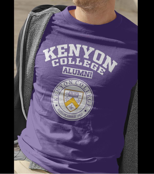 Kenyon College Alumni Established 1824 Seal Purple T-Shirt