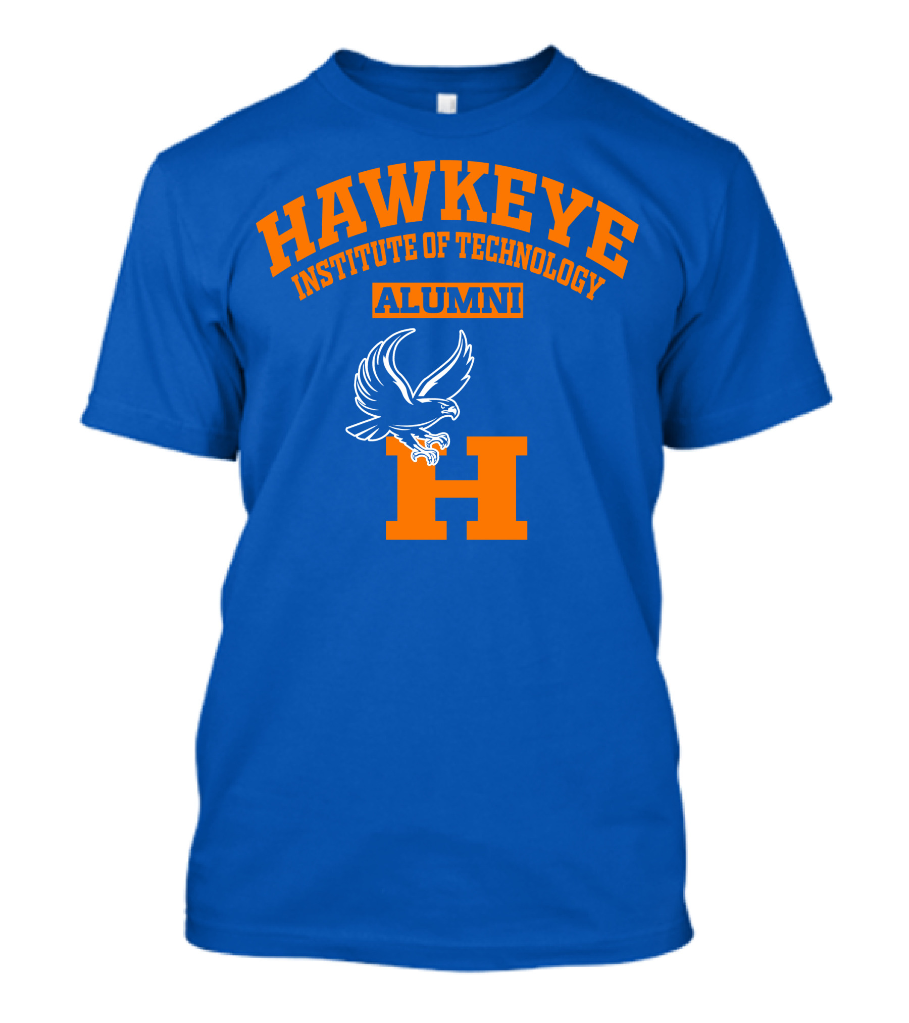 Hawkeye Institute Of Technology Alumni H Blue Orange Eagle T-Shirt