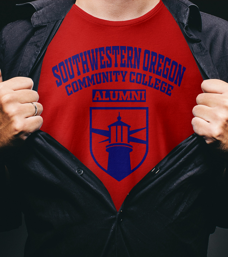 Southwestern Oregon Community College Alumni Lighthouse Emblem T-Shirt