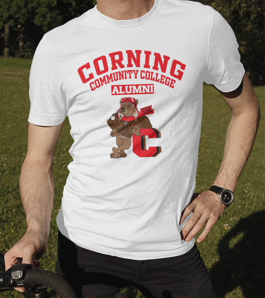 Corning Community College Alumni Bear Mascot CCC T-Shirt