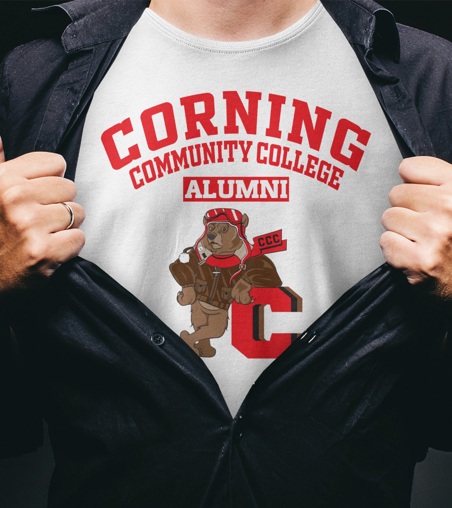 Corning Community College Alumni Bear Mascot CCC T-Shirt