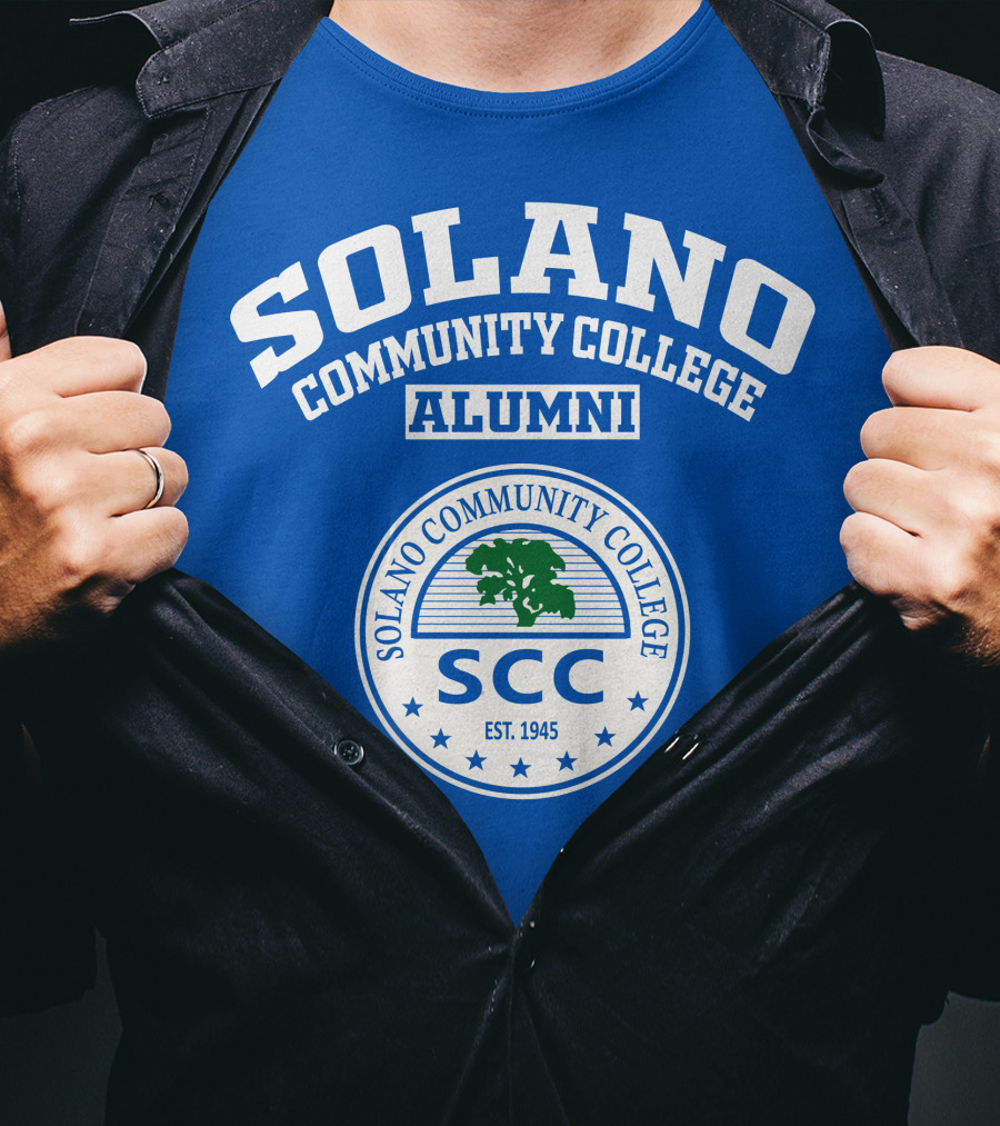 Solano Community College SCC Alumni Est. 1945 Blue T-Shirt
