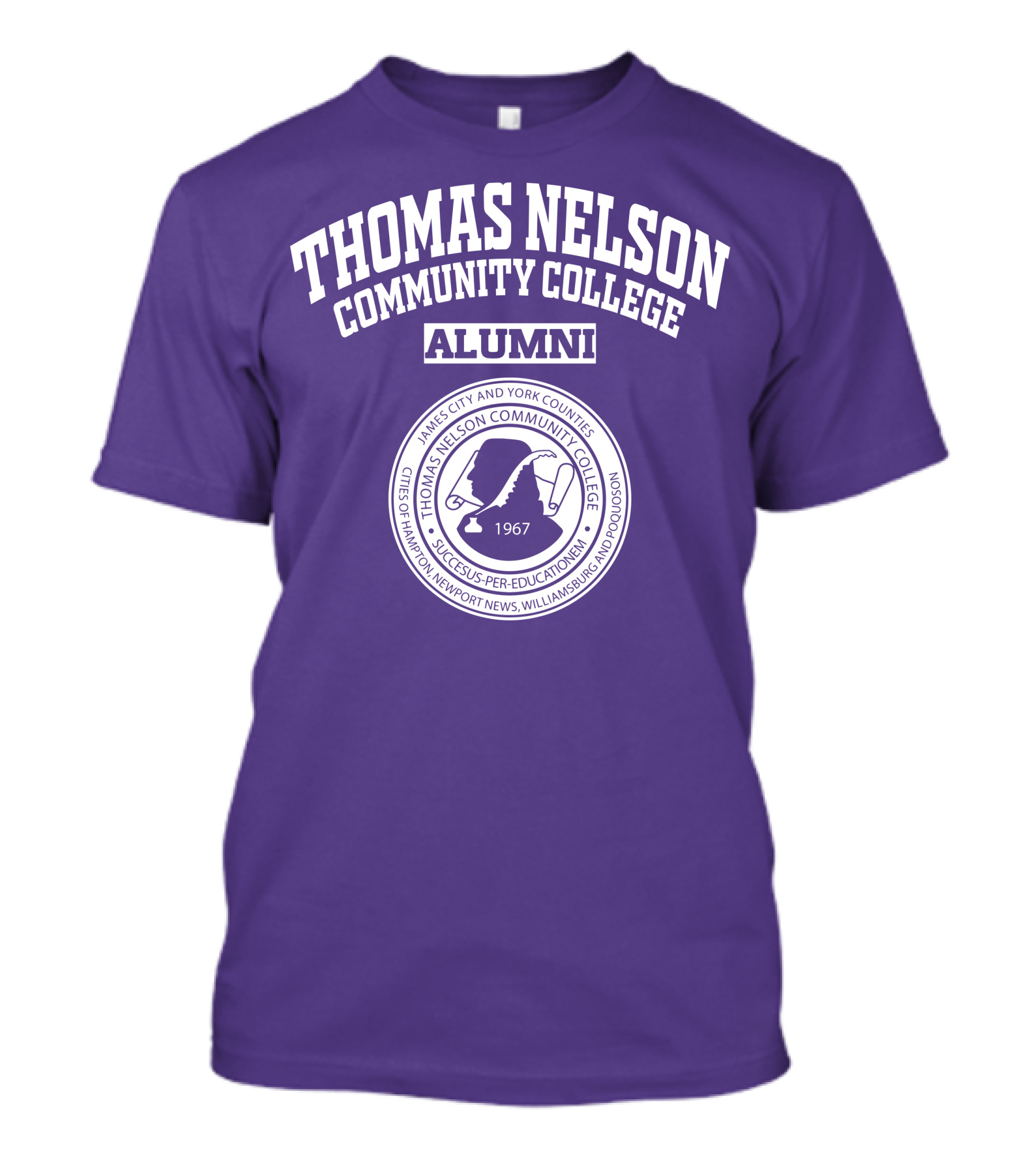Thomas Nelson Community College Alumni 1967 Seal James City And York Counties Hampton Newport News Williamsburg Poquoson T-Shirt