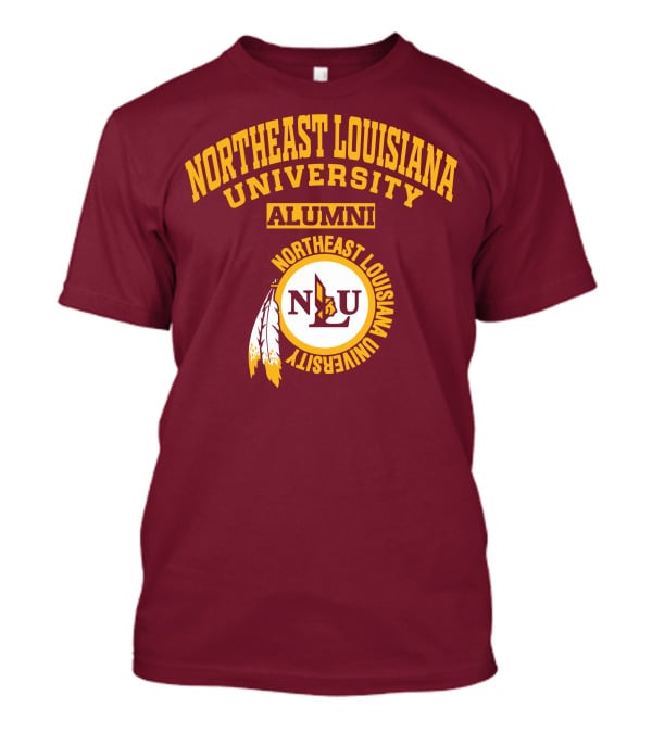 Northeast Louisiana University Alumni NLU Logo With Feathers T-Shirt