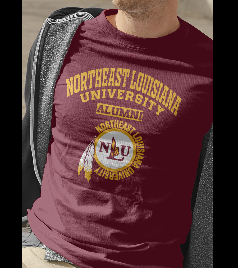 Northeast Louisiana University Alumni NLU Logo With Feathers T-Shirt