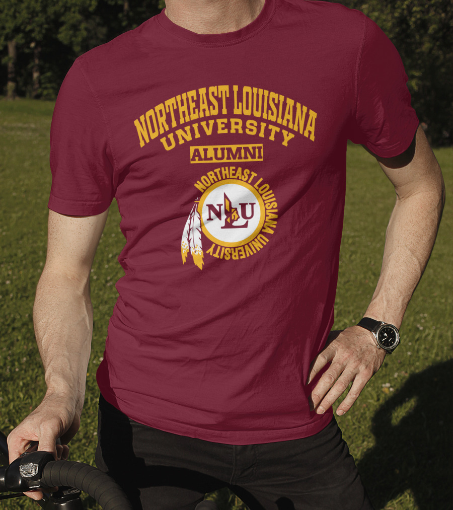 Northeast Louisiana University Alumni NLU Logo With Feathers T-Shirt