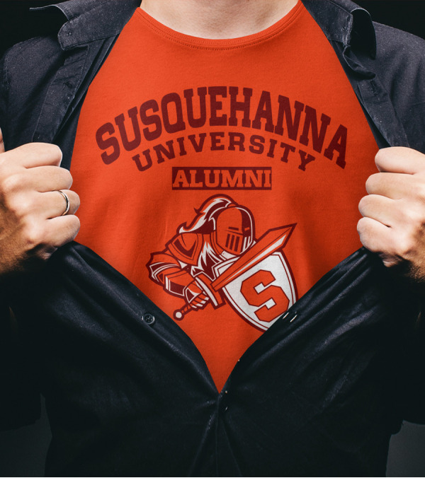 Susquehanna University Alumni Knight Shield S T-Shirt