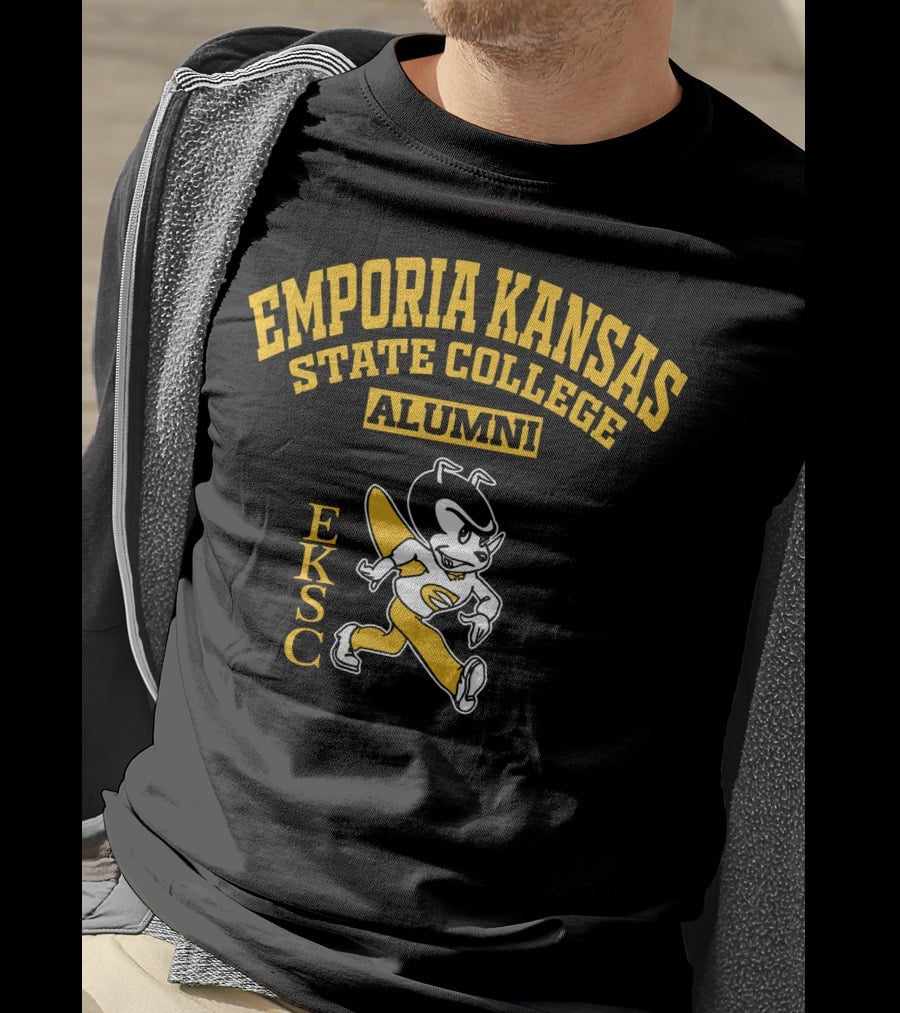 Emporia Kansas State College Alumni EKSC Logo Vintage Mascot T-Shirt