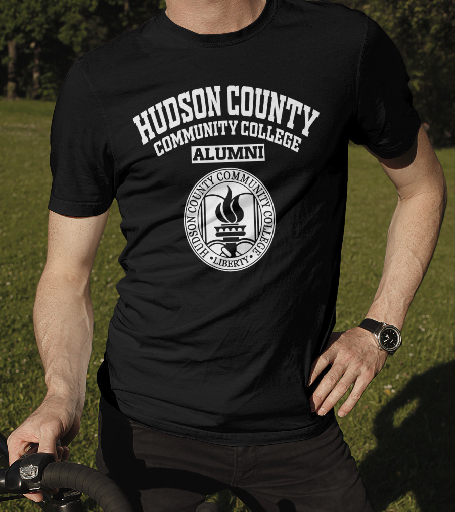 Hudson County Community College Alumni Liberty Emblem T-Shirt