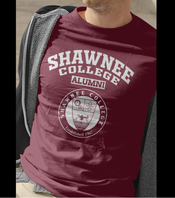 Shawnee College Alumni Established 1967 Circular Emblem With Science And Nature Symbols T-Shirt