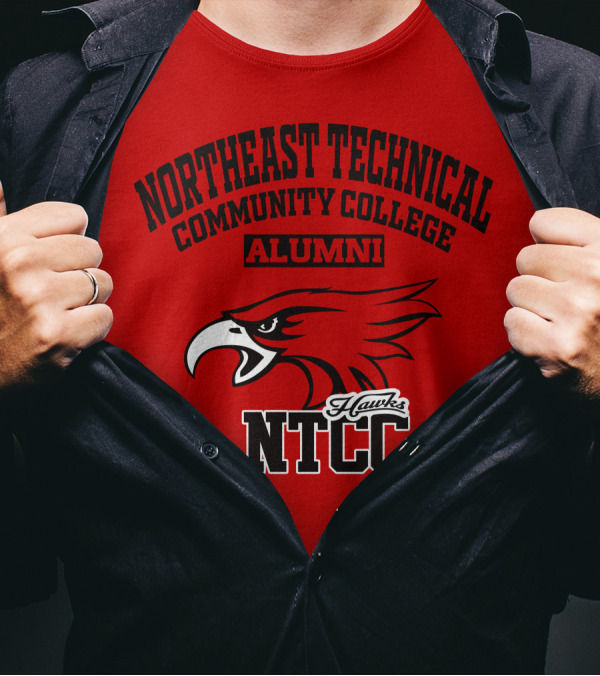 Northeast Technical Community College Alumni NTCC Hawks T-Shirt