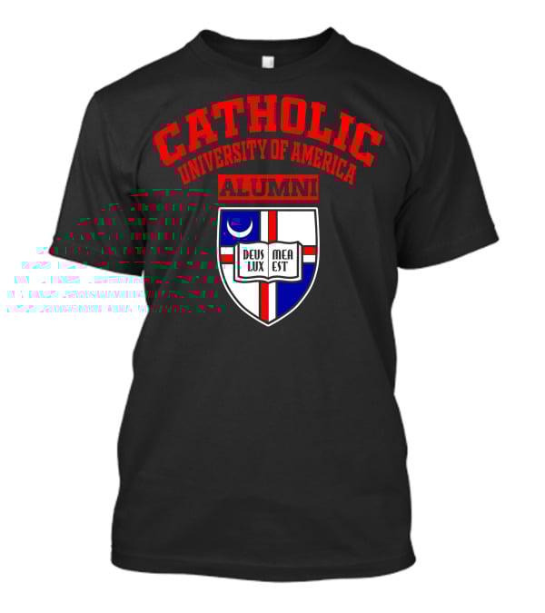 Catholic University Of America Alumni Deus Lux Mea Est Crest T-Shirt