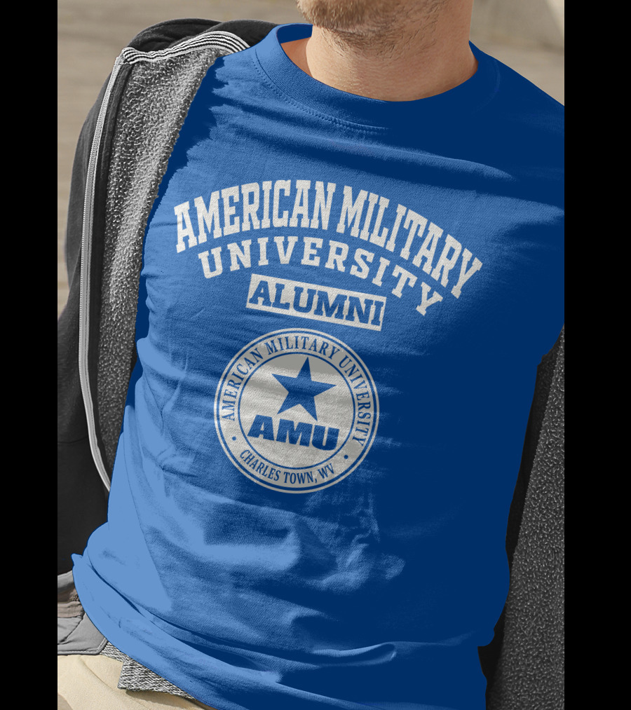 American Military University Alumni AMU Charles Town WV Star Badge T-Shirt