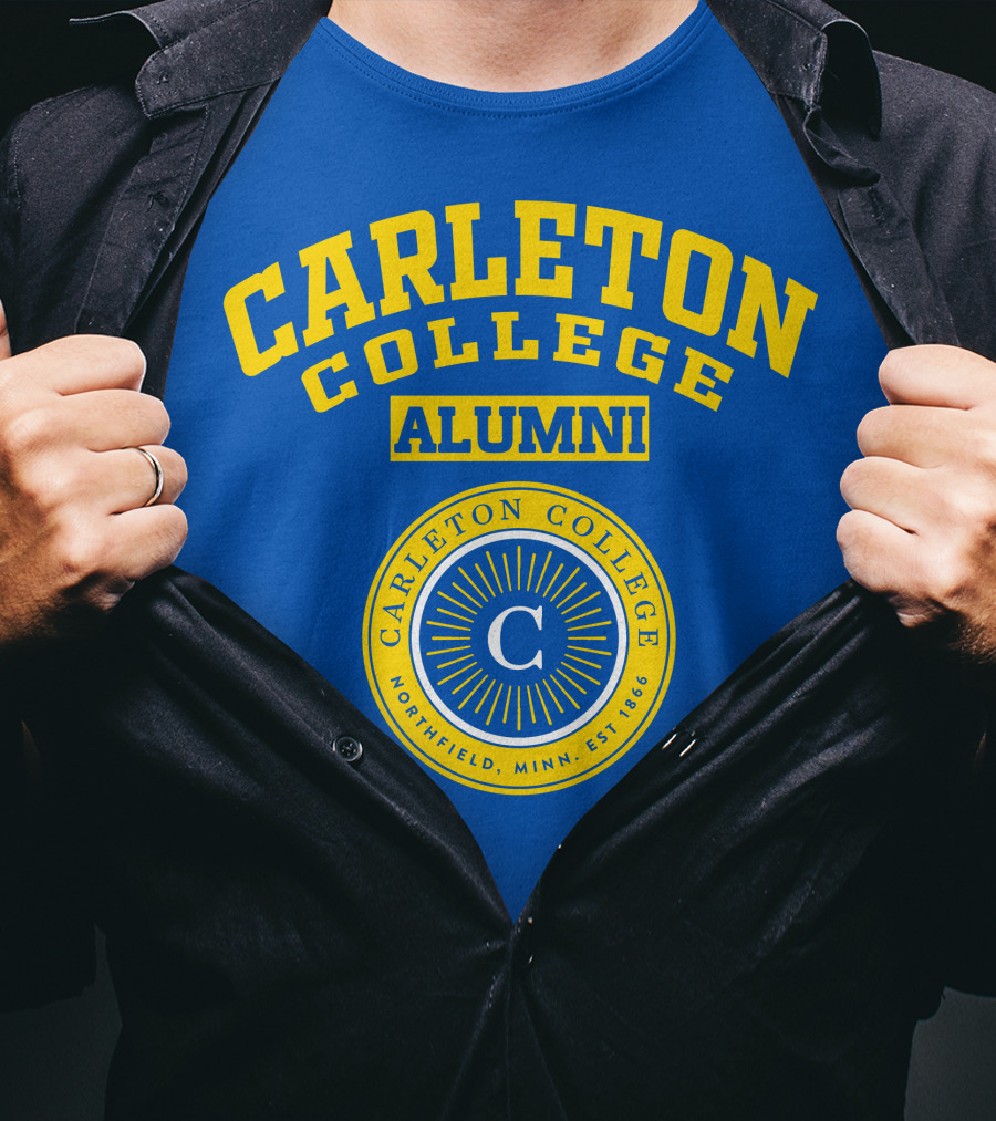 Carleton College Alumni Northfield Minnesota Est 1866 C Emblem T-Shirt