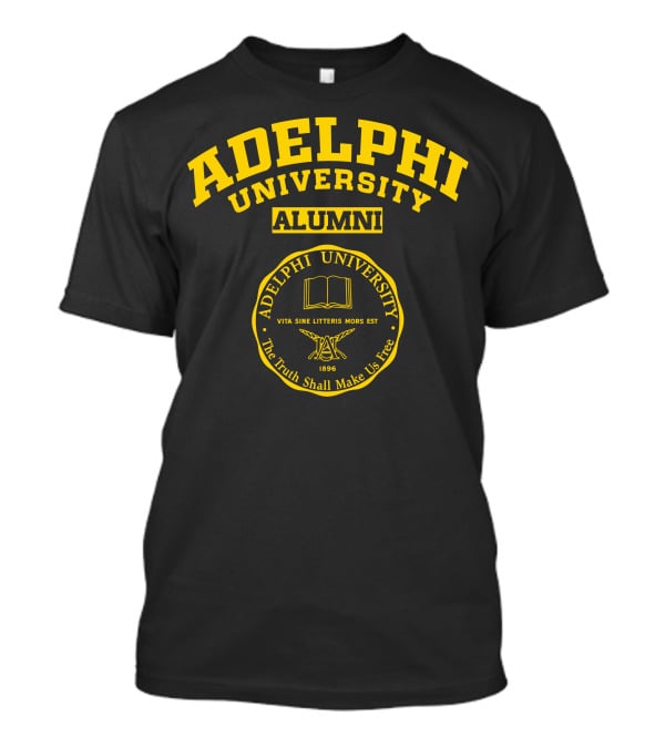 Adelphi University Alumni Seal Vita Sine Litteris Mors Est 1896 The Truth Shall Make Us Free T-Shirt