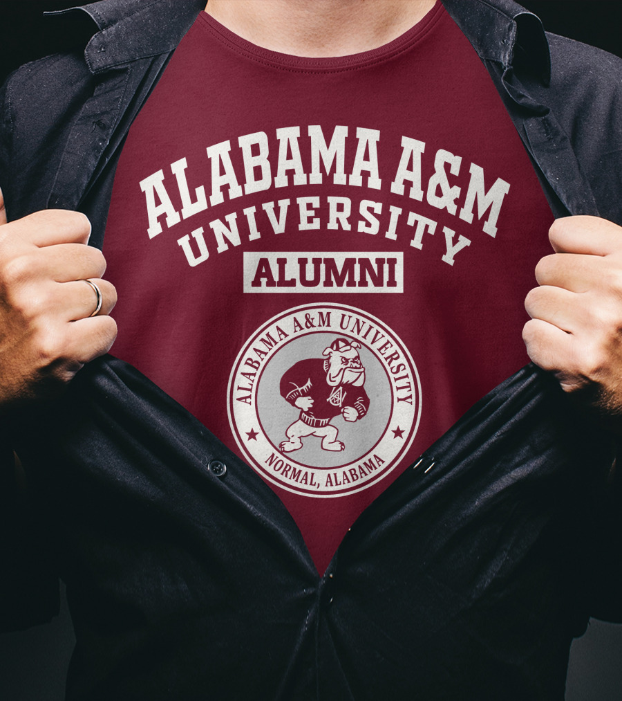 Alabama A&M University Alumni Logo Bulldog Normal Alabama T-Shirt