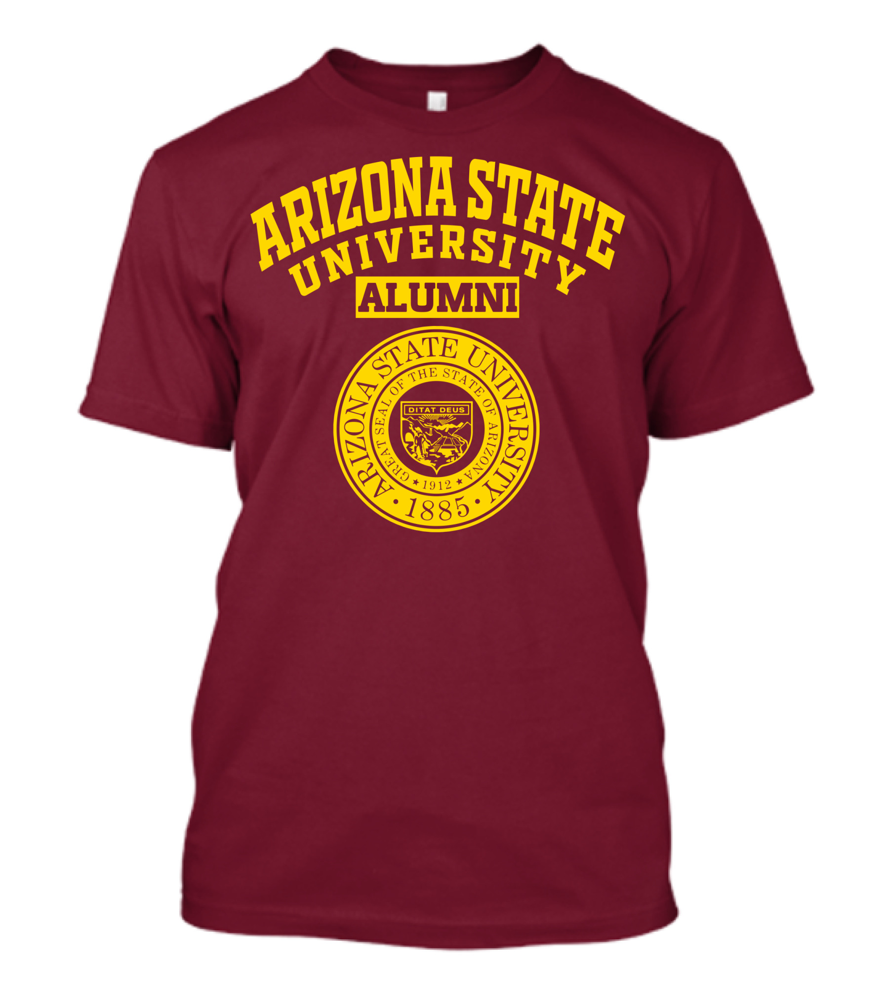 Arizona State University Alumni 1885 Great Seal Ditat Deus T-Shirt