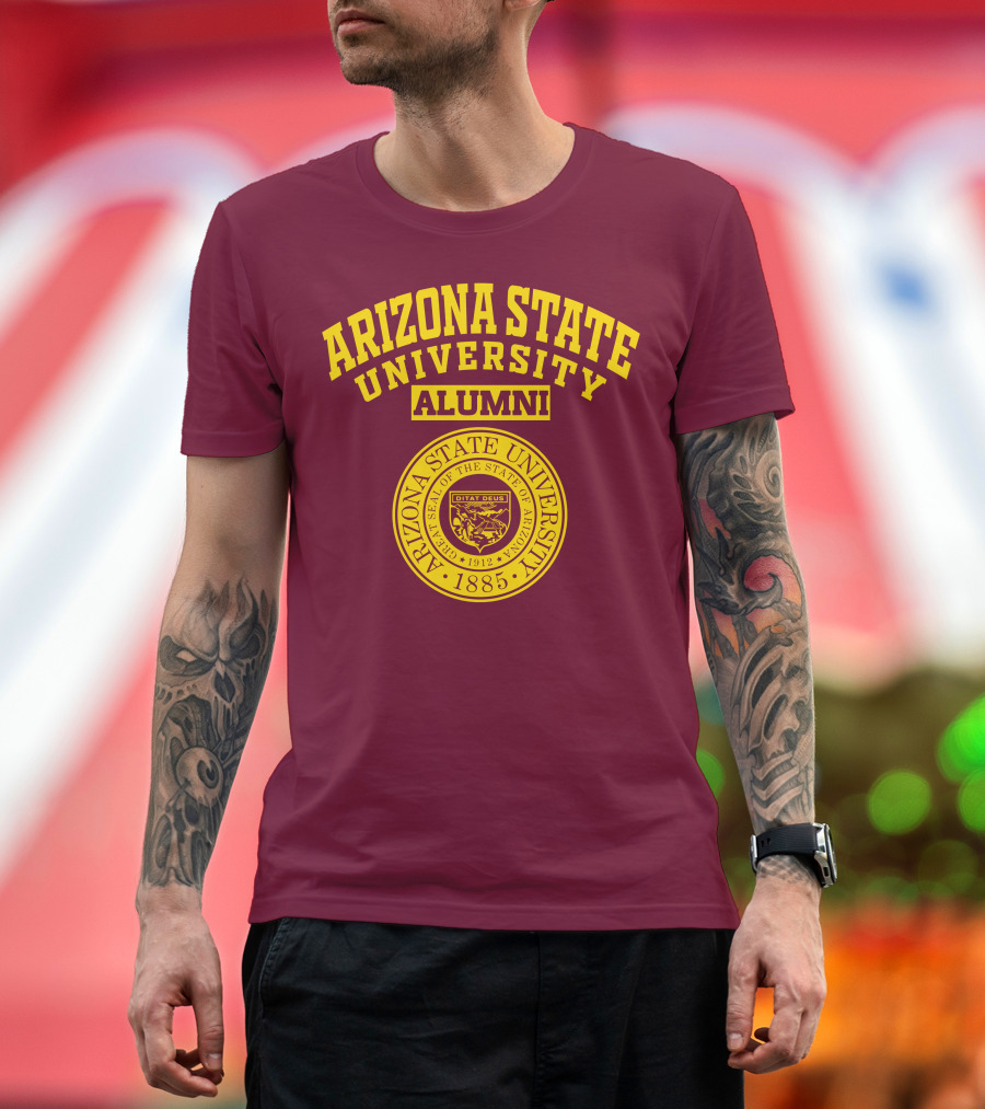 Arizona State University Alumni 1885 Great Seal Ditat Deus T-Shirt