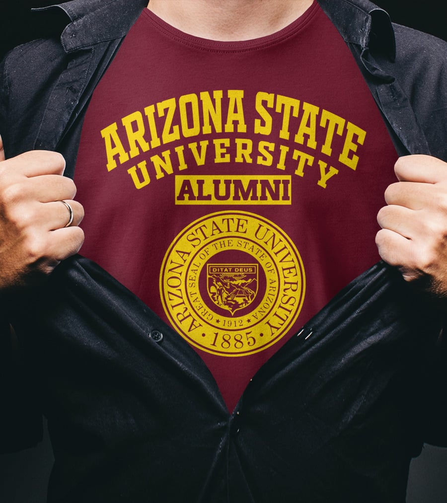 Arizona State University Alumni 1885 Great Seal Ditat Deus T-Shirt