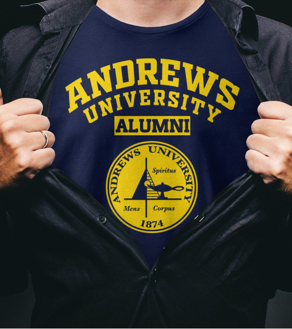 Andrews University Alumni Spiritus Mens Corpus 1874 T-Shirt