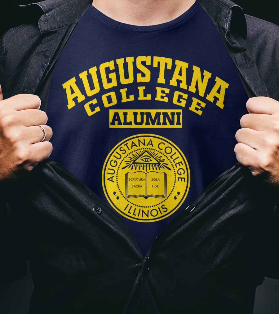 Augustana College Alumni Illinois Seal Scriptura Sacra Sola Fide T-Shirt