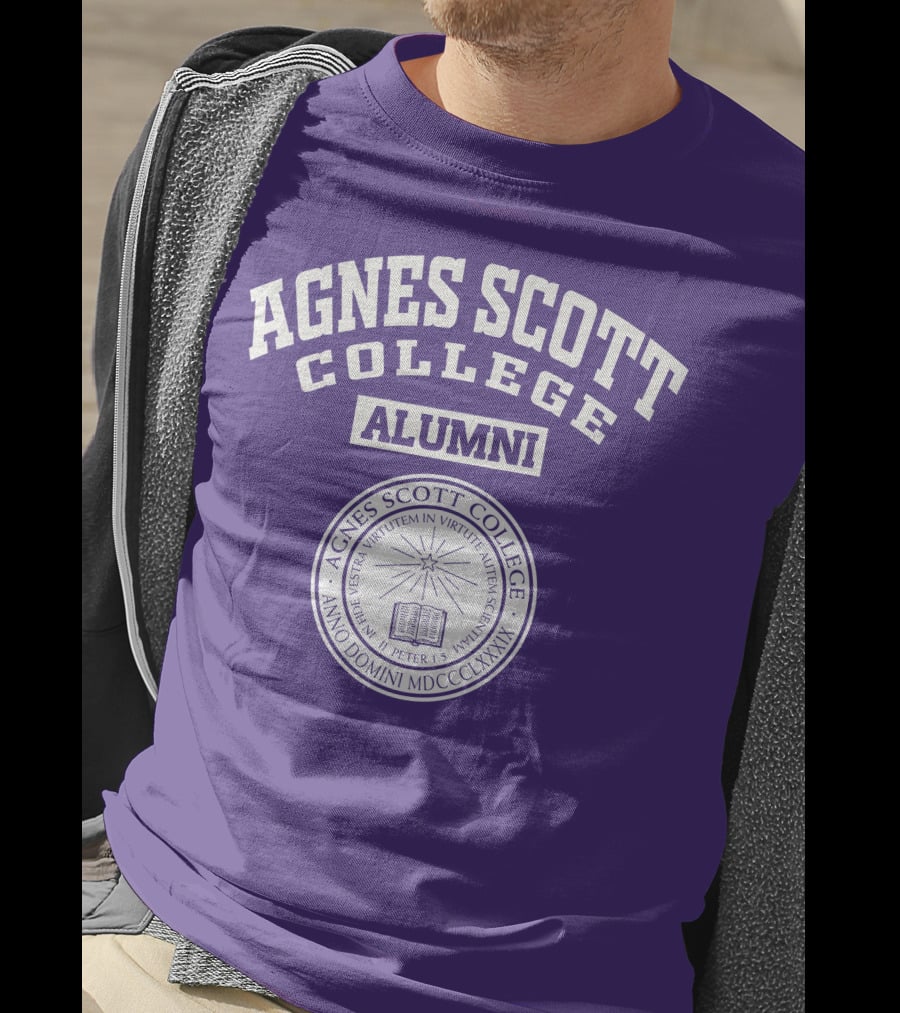 Agnes Scott College Alumni Emblem With Motto T-Shirt