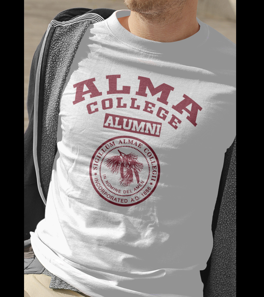 Alma College Alumni Seal Sigillum Almae Collegii Incorporated A.D. 1886 T-Shirt