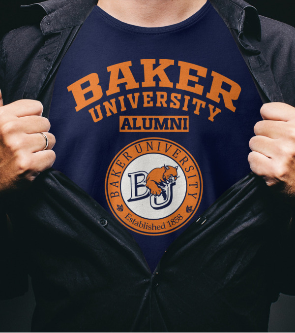 Baker University Alumni Established 1858 Wildcat Logo BU T-Shirt