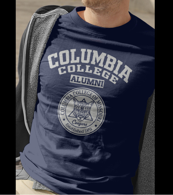 Columbia College Alumni Cougar Logo Columbia College Of Missouri Established 1851 T-Shirt