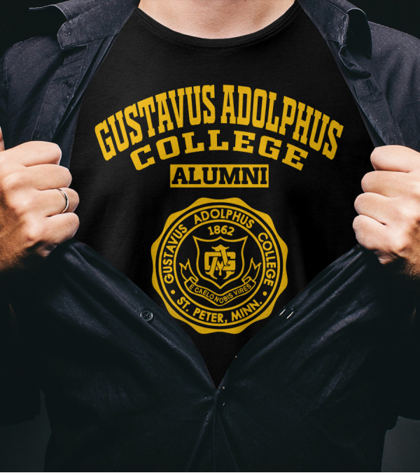 Gustavus Adolphus College Alumni 1862 St. Peter Minn. C. Caelo Nobis Vires T-Shirt
